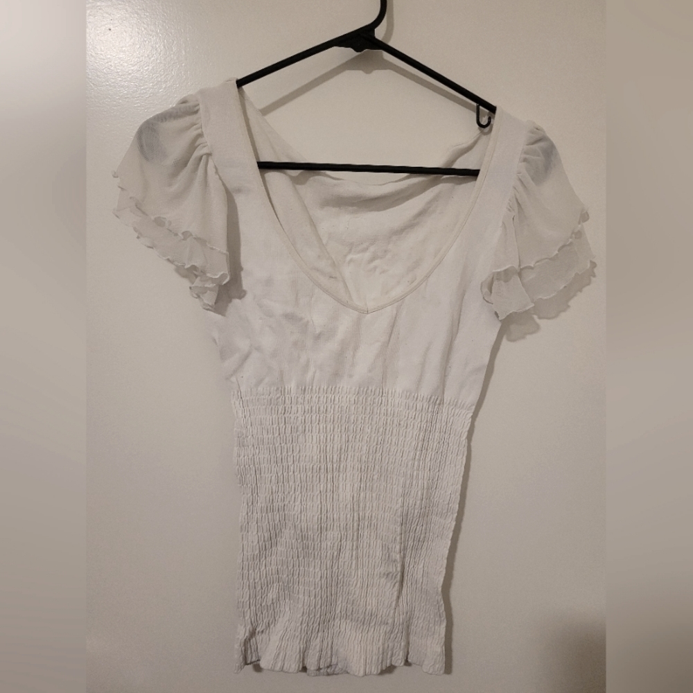 bebe white bodycon tshirt